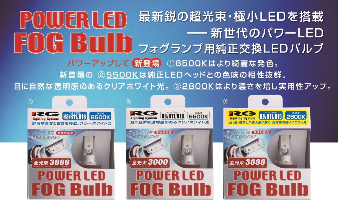 RG LED fogバルブ