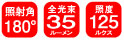 照射各180度 35ルーメン